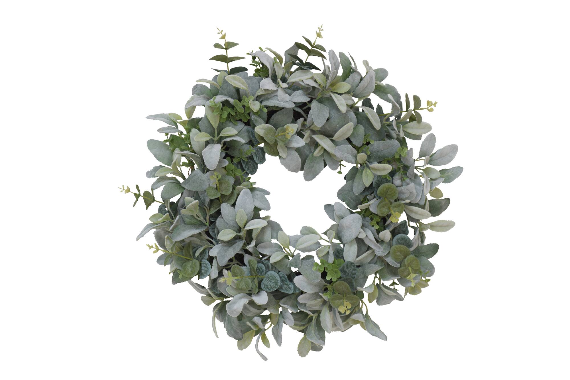 6 Pack: 22" Green Lambs Ear Wreath